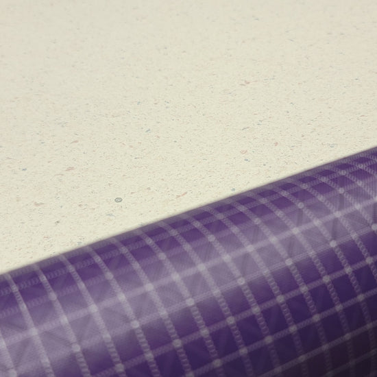 High-quality video showcasing my Grape Purple 210D UHMWPE Gridstop Nylon fabric, emphasizing its lightweight, durable woven texture and unique waterproof properties. The video highlights the fabric's intricate UHMWPE fiber grid, its robust 210D denier thickness, and the dual protective coating – 1000mm PU on the back and DWR on the front. Ideal for visualizing the fabric's application in making resilient, weather-resistant outdoor gear like backpacks, fanny packs, and reinforcement areas.