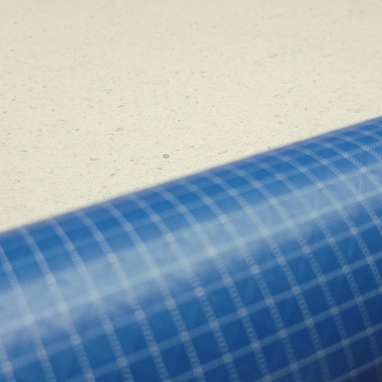 High-quality video showcasing my Sky Blue 210D UHMWPE Gridstop Nylon fabric, emphasizing its lightweight, durable woven texture and unique waterproof properties. The video highlights the fabric's intricate UHMWPE fiber grid, its robust 210D denier thickness, and the dual protective coating – 1000mm PU on the back and DWR on the front. Ideal for visualizing the fabric's application in making resilient, weather-resistant outdoor gear like backpacks, fanny packs, and reinforcement areas.